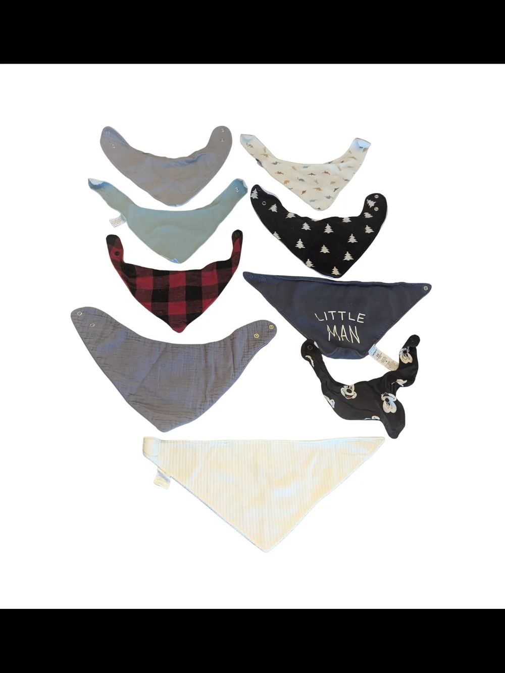 EUC Baby Neutral Bandana Bib Bundle D